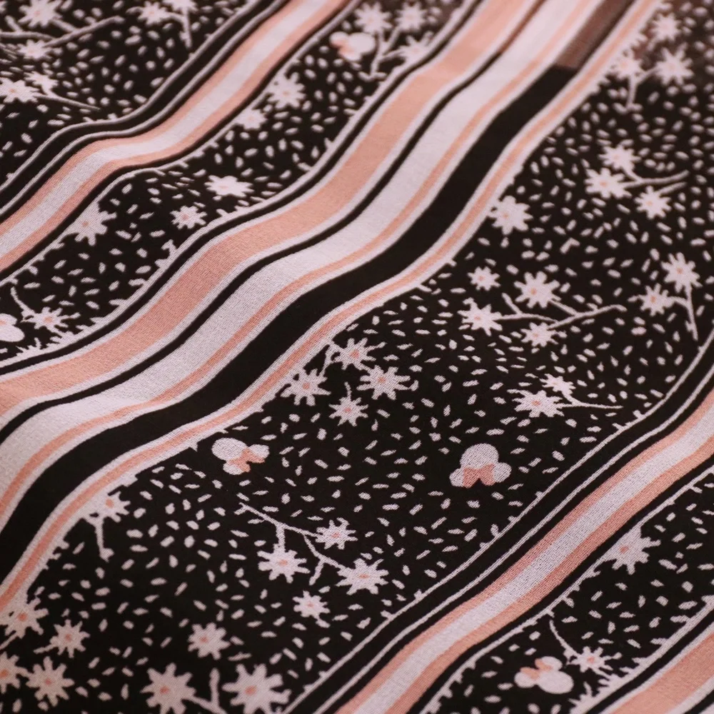 Disney Black and Pink Striped Circle Skirt
